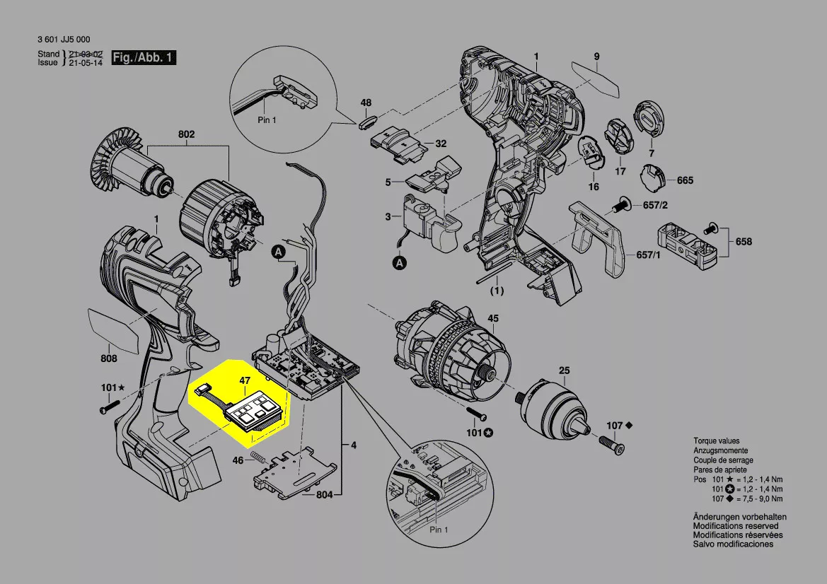 module clavier afficheur réf. 1 607 233 5LS Bosch